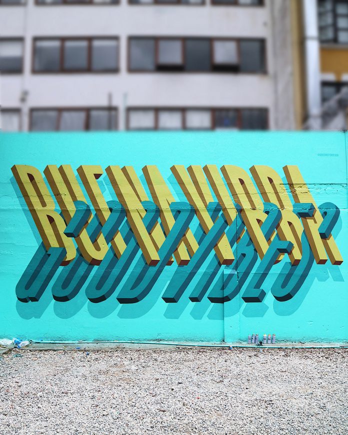 Typographic street art by Ben Johnston