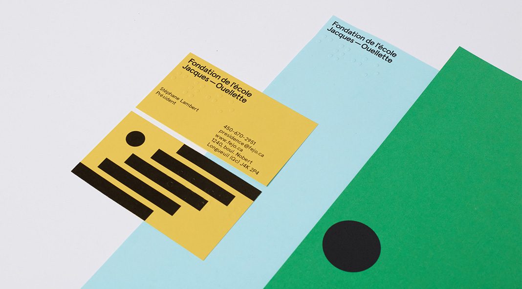 Branding by Simon Langlois for the Jacques-Ouellette School Foundation