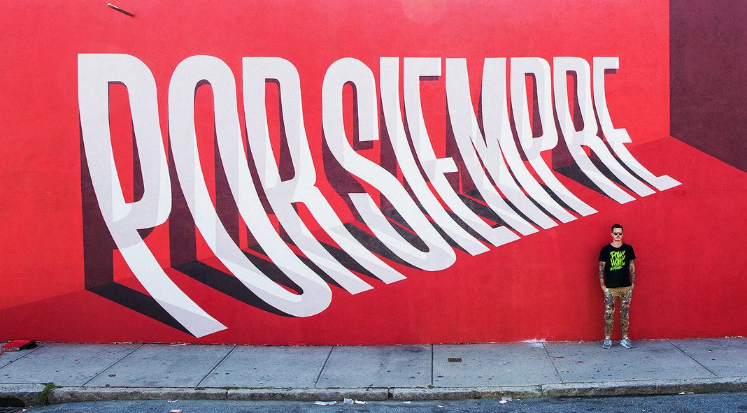 Typographic street art by Ben Johnston