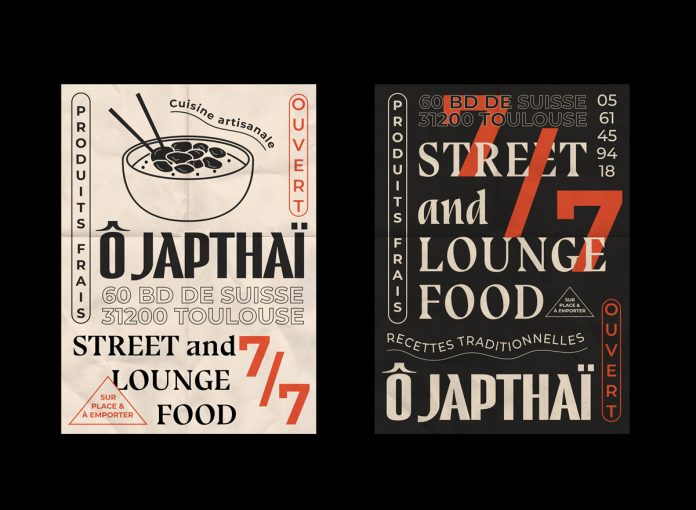 Ô Japthaï restaurant branding by BIS Studio Graphique