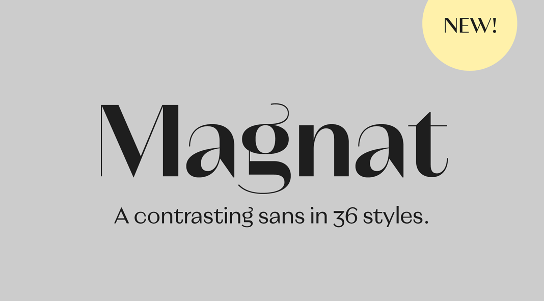 Magnat font family by René Bieder