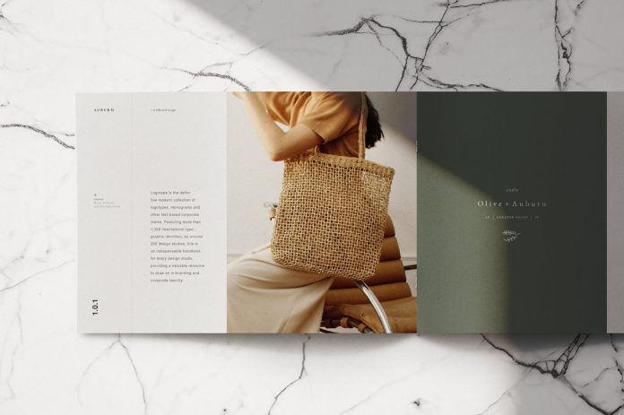 Auburn brand guidelines template by Studio Standard for Adobe InDesign.