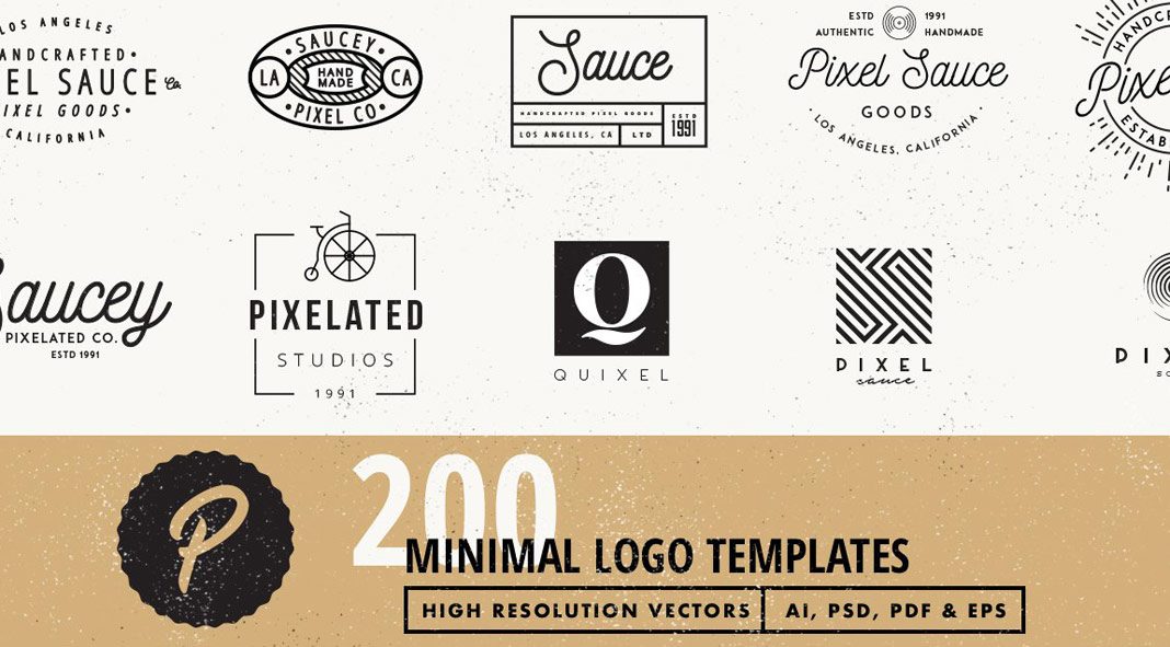 200 logo templates by Pixel Sauce