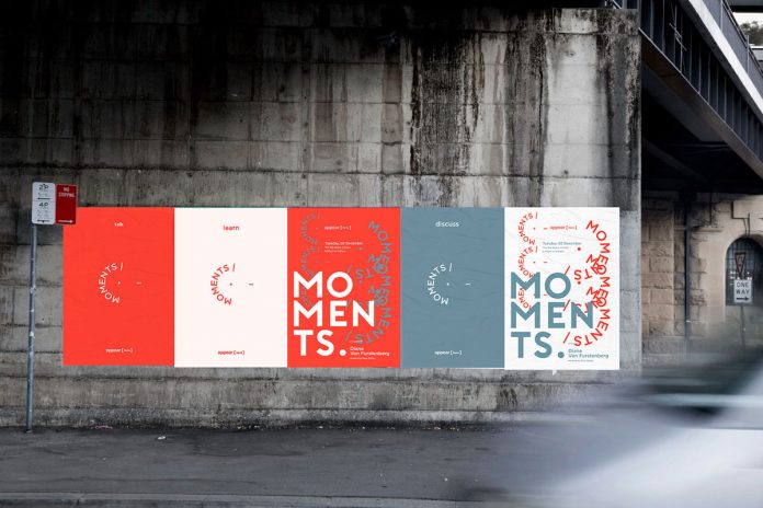 Branding and graphic design by NOANCE Studio for Moments by Appear Here.