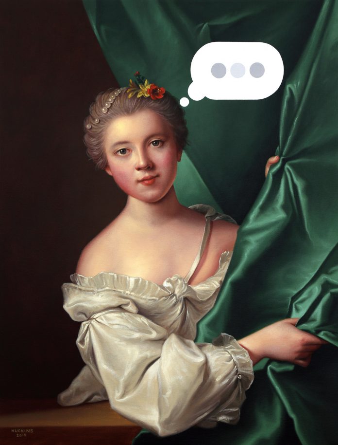 Portrait of Eléonore Louise Le Gendre de Berville, Panic Six (Text Bubble)
