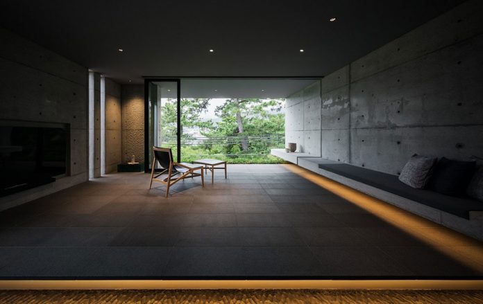 Minimalist stone and concrete residence in Hyōgo, Japan by architecture studio GOSIZE.