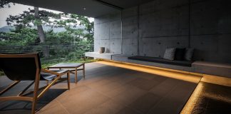 Minimalist stone and concrete residence in Hyōgo, Japan by architecture studio GOSIZE.