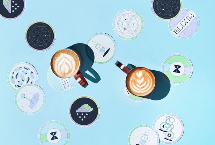 Elixir coffee brand identity by graphic design studio Futura