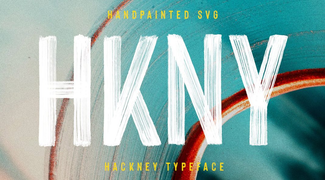 Hackney—hand-painted SVG font by Ellen Luff