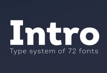 Intro font family from Fontfabric type foundry.