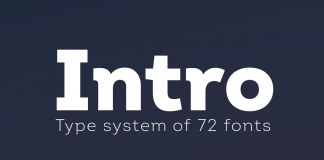 Intro font family from Fontfabric type foundry.