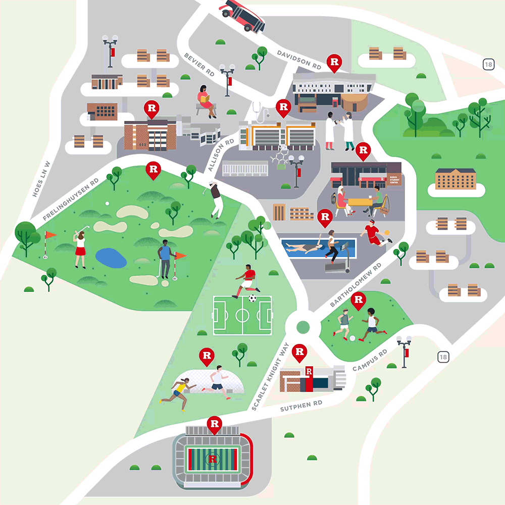 Animated map illustration by Jing Zhang and James Wignall made for Rutgers University.