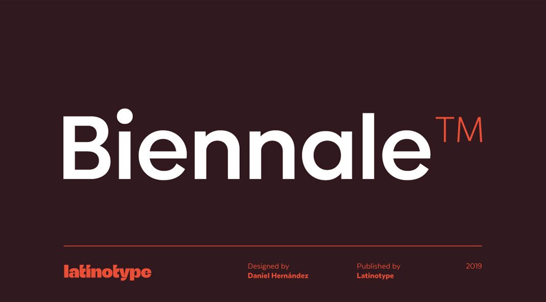 Biennale font family from Latinotype.