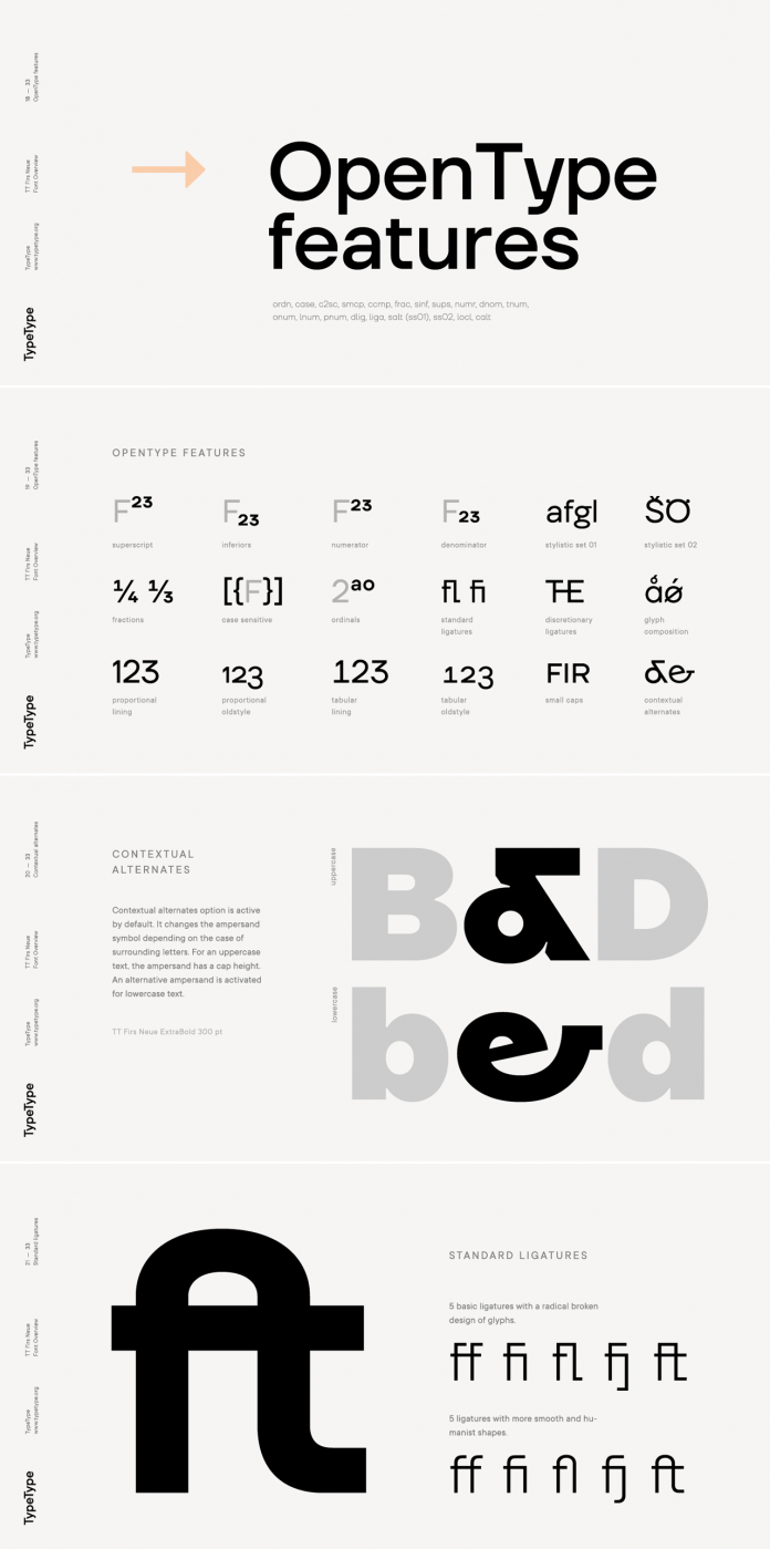 TT Firs Neue font family by TypeType