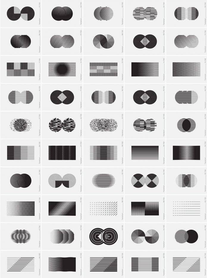 100 transition vector shapes by Ivan Kamzyst.