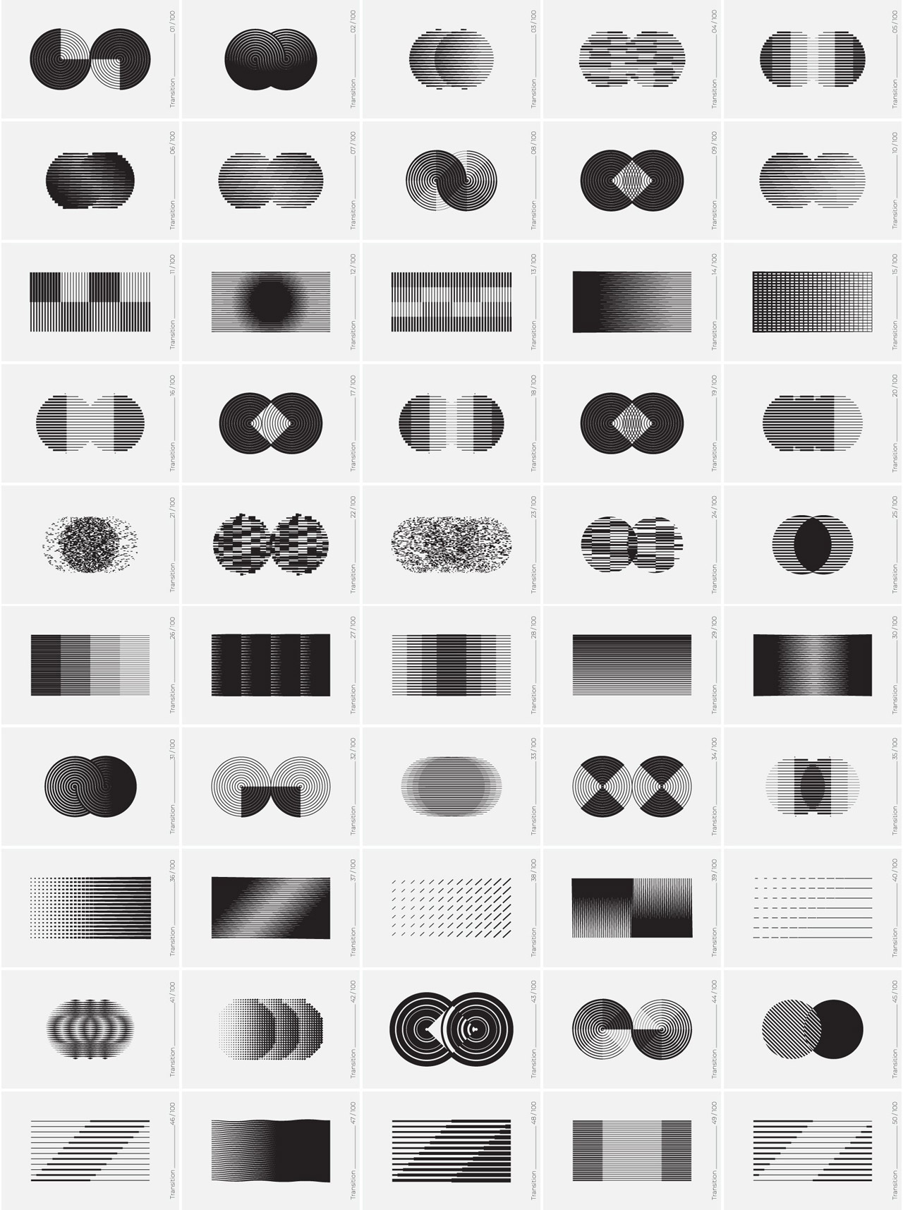 100 Transition Vector Shapes by Ivan Kamzyst