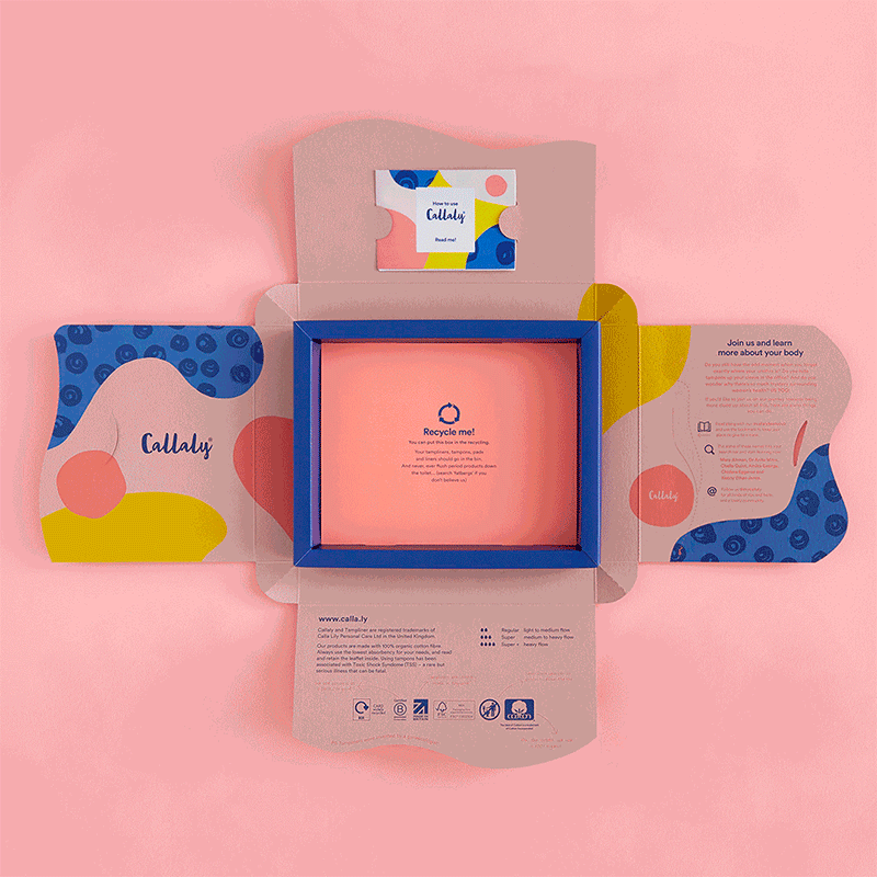 Brand redesign by Design Bridge for the femcare products of Callaly.