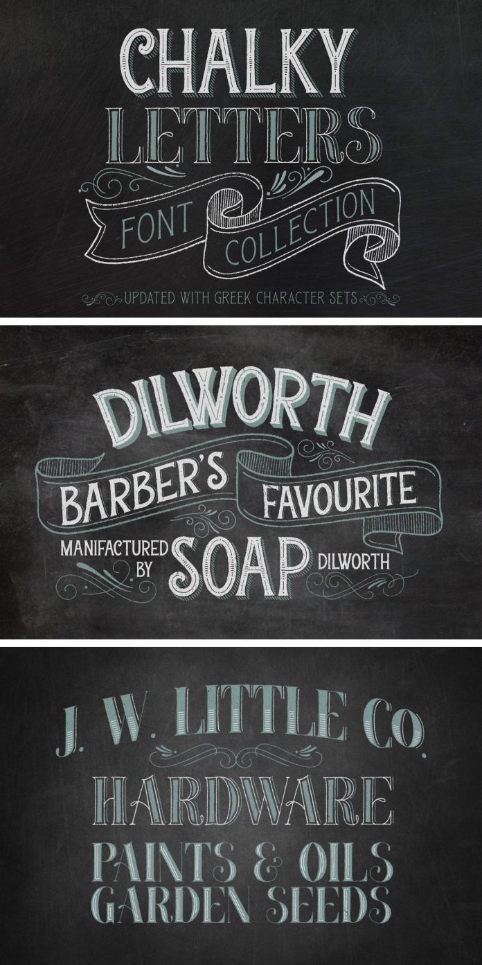 Chalky Letters font collection.