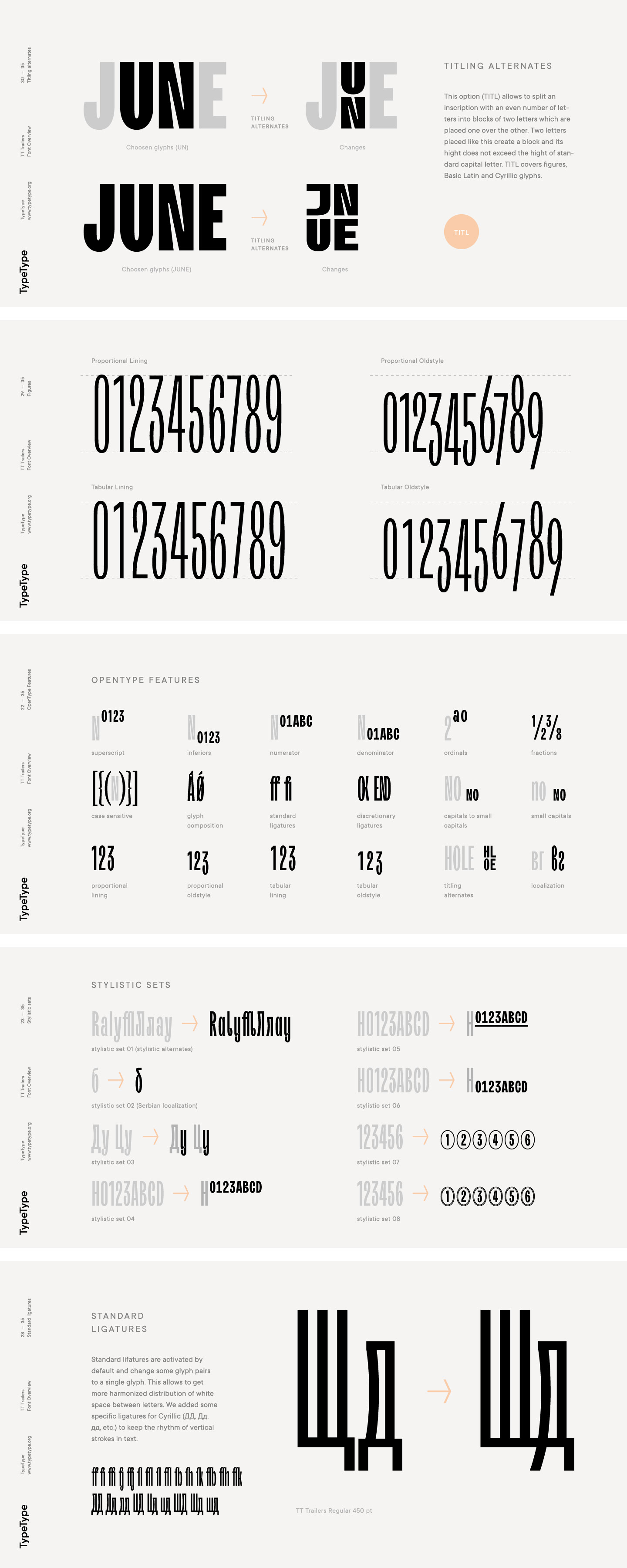 TT Trailers font family by TypeType