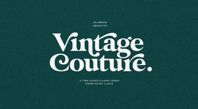 Glamour Absolute, an elegant vintage font by Nicky Laatz.