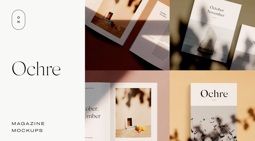 Ochre – Magazine Mockups for Adobe Photoshop