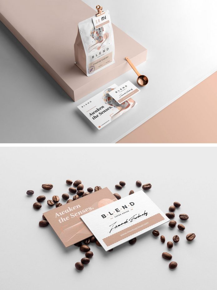 Download Blend Coffeehouse Branding Mockup For Adobe Photoshop
