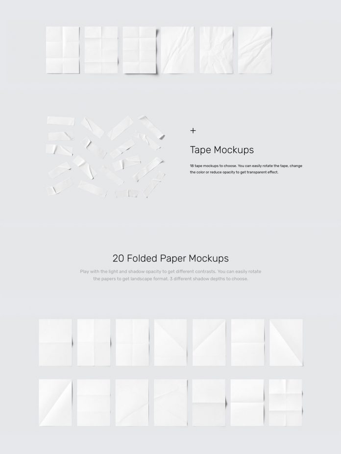Folded Paper Mockups