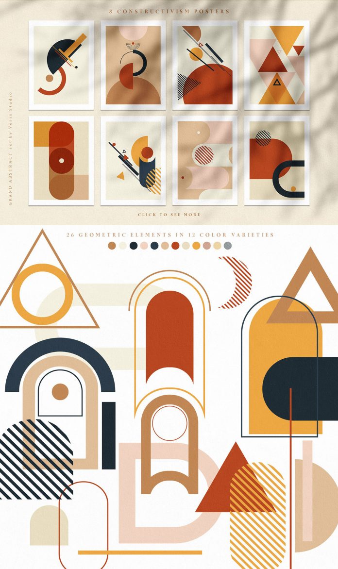 Grand Abstract: Modern Geometric Vector Graphic Design Set