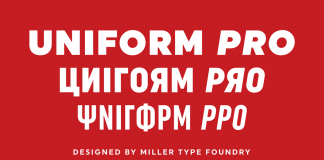 Uniform Pro font family from Miller Type Foundry.
