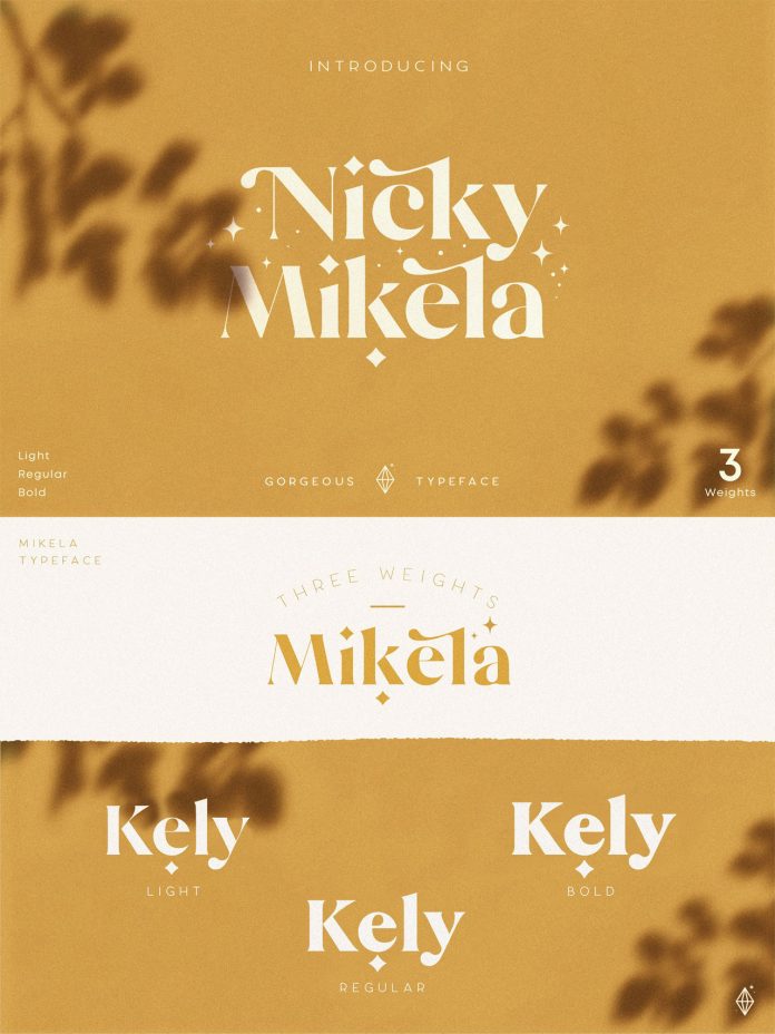 Mikela - Three Gorgeous Typefaces by NEWFLIX.Bro.