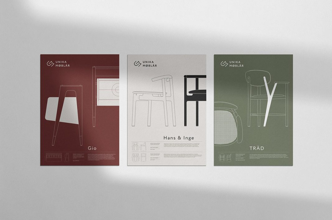 Posters by Leit Design for Furniture Company UNIKA MØBLÄR