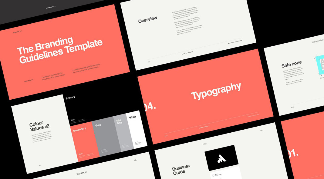 Minimal Brand Guidelines Template by Aperios Design.