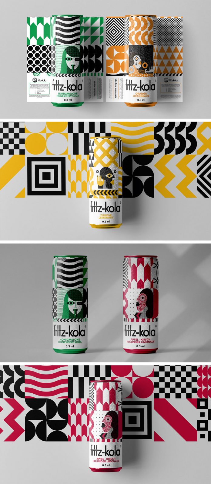 Fritz-Kola packaging design concept by Vinille Büro.
