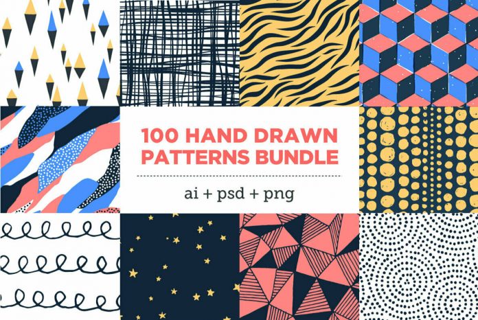 100 Hand-Drawn Patterns