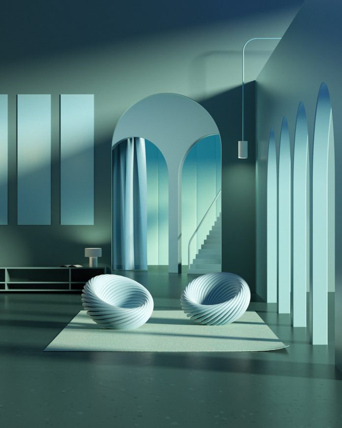Living Spaces: 3D surrealism and architecture visualization by Rafael Eifler.