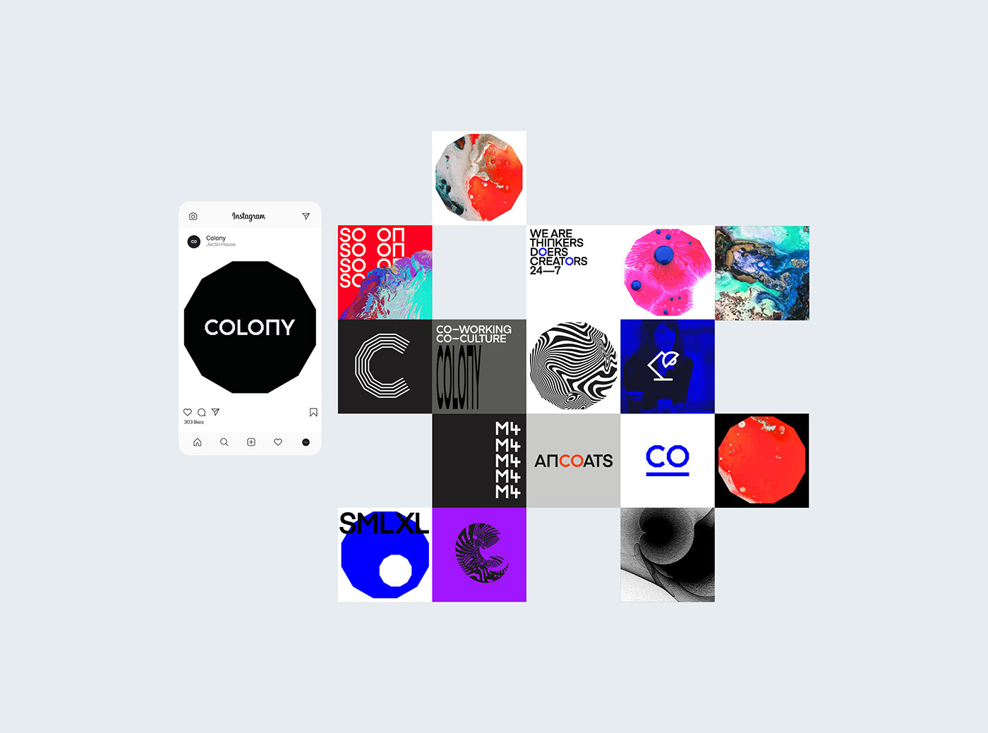 COLONY — Brand Identity & Implementation by Steven Waring and Martin James Power