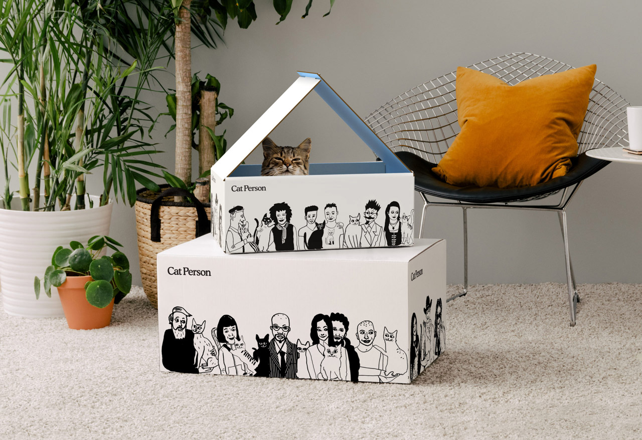 Cat Person unboxing experience by graphic design and branding studio SLATE.
