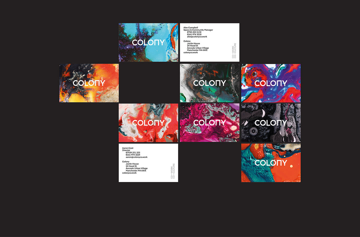 COLONY — Brand Identity & Implementation by Steven Waring and Martin James Power