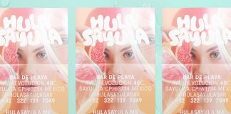 Branding by graphic design studio Futura for Hula Sayula, a beach bar in the village of Sayulita, Mexico.