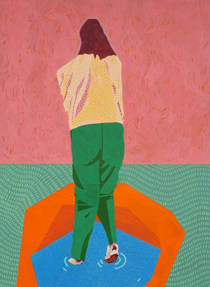 Sheila Nicolin, Making Circles, 2020, Acrylic on Canvas, 18” x 24”