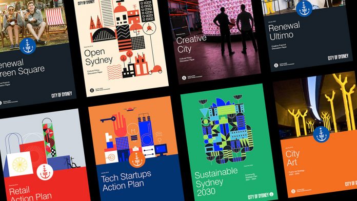 City of Sydney identity by graphic design and branding agency For The People.