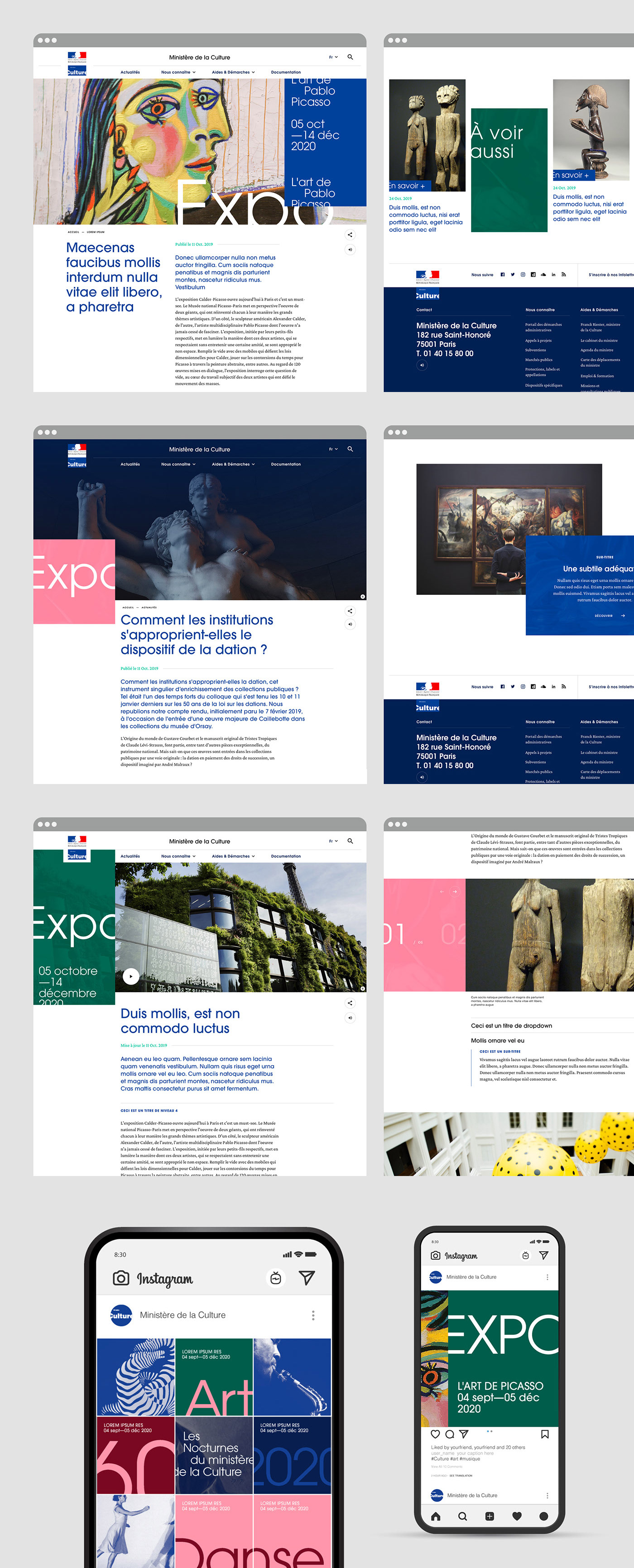 Visual identity design by Graphéine for French Ministry of Culture.
