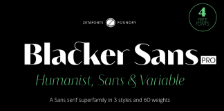 Blacker Sans Pro font family from Zetafonts.