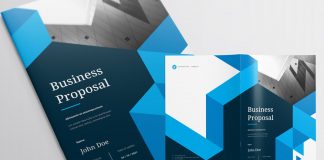 Business Proposal Template with Blue Accents