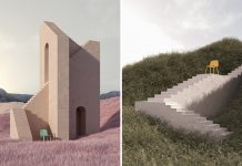 'Stairs' is an Escher-inspired series of architectural 3D renderings by Murat Yıldırım.