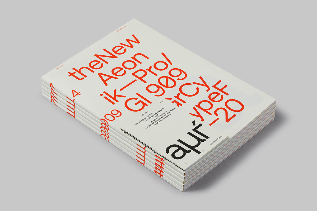 Aeonik Pro font family and specimen book from CoType™ foundry.