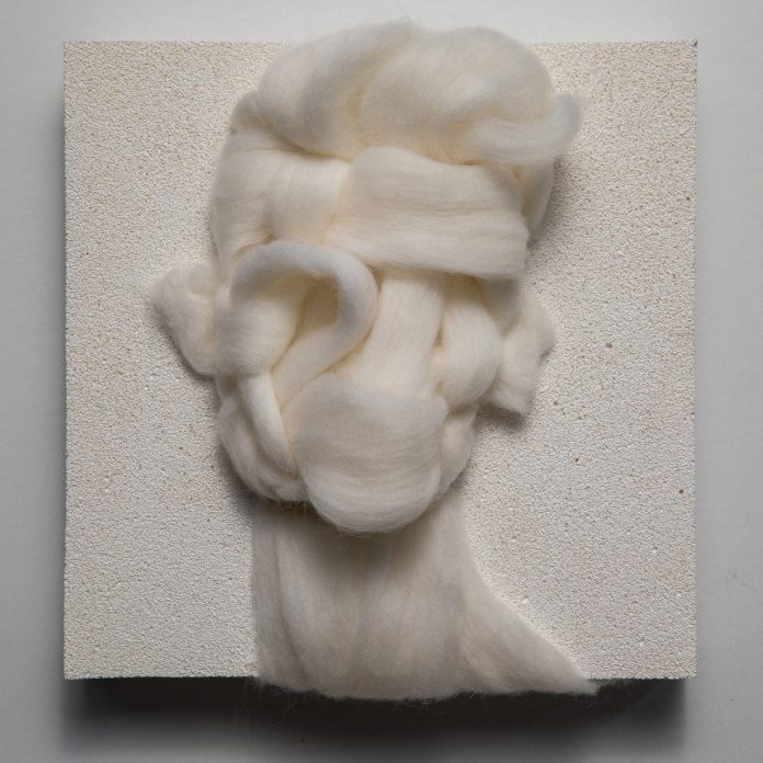 Wool on Foam portrait by Salman Khoshroo