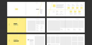 Personal and Agency Portfolio Template with Yellow Accents.