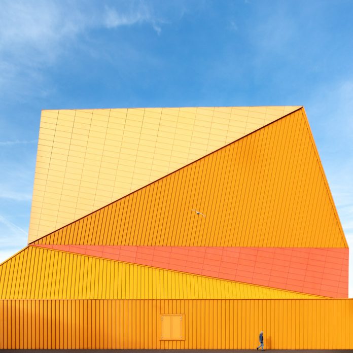 Architectural photography of colorful facades shot by Marco de Groot.