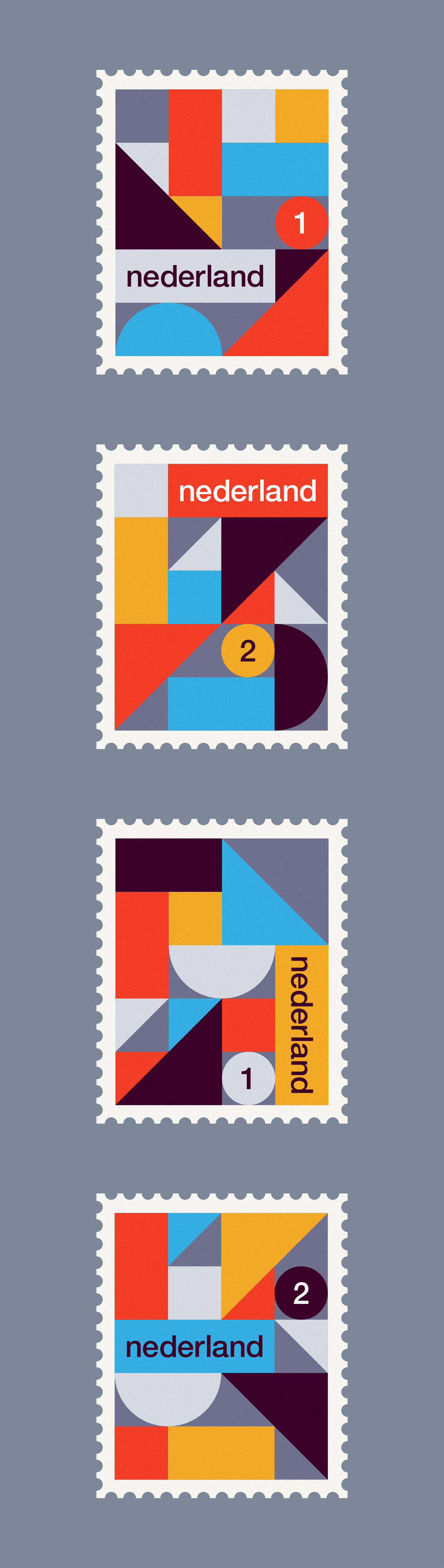 Dutch Stamps, a graphic design series by Rick Jordens.
